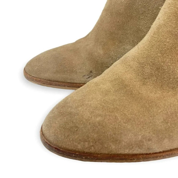 J. Crew Brown Suede Side Zip  Ankle Booties - Picture 7 of 13